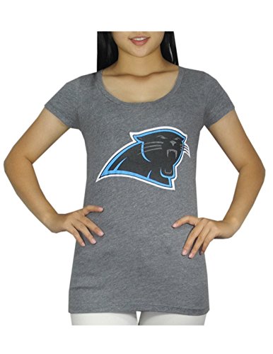Womens Pink Victoria's Secret NFL Carolina Panthers Crew-Neck T Shirt M Grey
