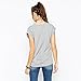 FV RELAY Women's Fitted Han.gry Print Crew Neck Short Sleeve Tee Shirt Top Gray