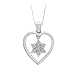 Sterling Silver Diamond Heart Pendant with Chain