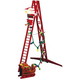 Mr. Christmas Stepping Santa Animated Musical Holiday Decoration with Internal Speakers