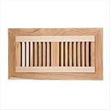 Hickory Flush Mount Wood Vent Cover With Frame & Metal Damper Size: 4\