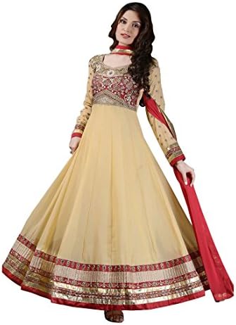 Fabboom Cream Designer Long Anarkali Suits Buy Online