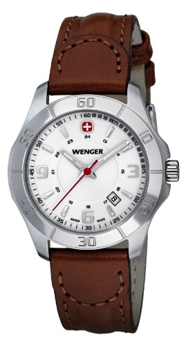 Wenger Women's 70490 Alpine White Dial Brown Leather Watch