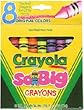 CRAYONS JUMBO 8CT PEGGABLE TUCK BOX