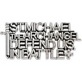 14k White Gold St. Michael Lapel Pin