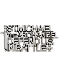 CleverEves Sterling Silver 12.50X27.00 mm St. Michael Lapel Pin