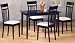 Coaster Andrews 5 Piece Upholstered Chair Dining Set in Cappuccino