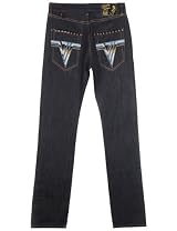 Christian Audigier Mens Dark Denim Jeans with Viv Pockets 32/34