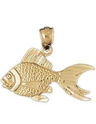 Dazzlers Solid 14k Gold Goldfish Charm Pendant Available in three colors from jewelsberry (weights: 1.5 grams only)