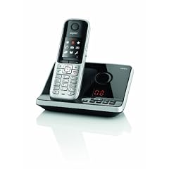 Gigaset S810A Schnurlostelefon (4,6 cm (1,8 Zoll) TFT-Farbdisplay, Freisprecheinrichtung, Anrufbeantworter) stahlgrau