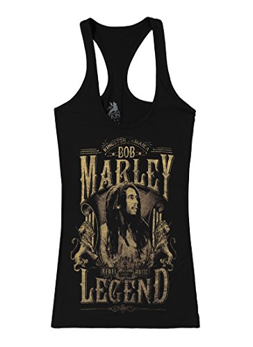 Bob Marley Junior's Legends Racer Back Tank Top Shirt Black XL