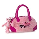 Aurora Plush 10" Pink Panther Purse with Clip-on