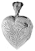 Sterling Silver Hand Engraved Heart Locket, 1 in. wide X 1 in. long