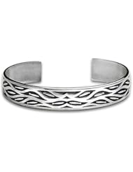 Sterling Silver Fish Run Western Range and Wilderness Bracelet. Made in USA.