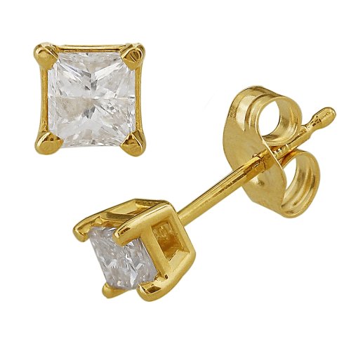 FOJOs 14K Yellow Golden Princess Stud 41ZV5cNQUqL FOJOs 14K Yellow Golden Princess Stud