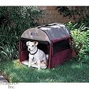 Petmate Portable Pet Home Medium, Khaki/Maroon
