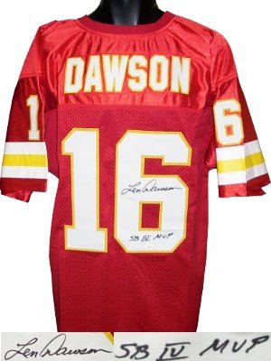 Len Dawson Autographed/Hand Signed Kansas City Chiefs Red Prostyle Jersey SB IV MVP