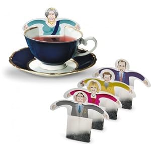 RoyalTea Royalty Tea Bags Gift Set with the Royal Family Figures, Prince William, Charles, Queen