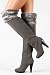 Designer Thigh High Gray Fashion BOOTS Women's