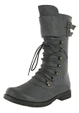 Hot Fashion Sequio Womens Combat Boots Lace Up Military