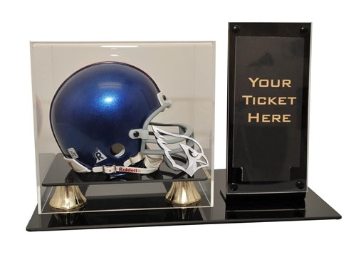 Arizona Cardinals Mini Helmet and Ticket Display Case