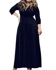 Plus Size V-neck Long Sleeves Cocktail Bandage Dress/Club Dress/Maxi Dress 
