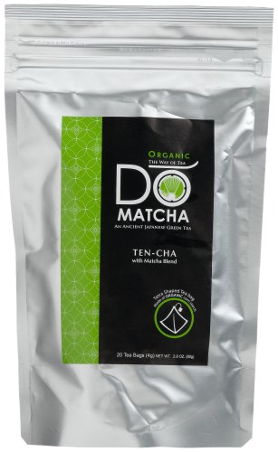 DoMatcha Organic Ten-Cha with Matcha Blend (Japanese Green Tea) , 20-Count Teabags by DoMatcha