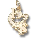 Florida State University I Heart FS Feather 1/2 Pendant (14kt)