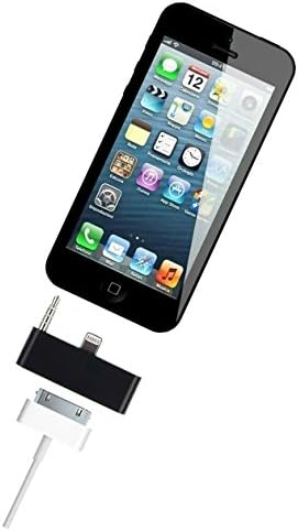 Firefox cable 3pcs Black 30 Pin to 8 Pin lightning 3.5mm Audio Adapter Converter for iPhone 5 iPod Touch 5 to Sound dock speaker, like Bose, JBL, iHome, iPod Nano (3 Pack)