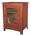 Glass Door Record/LP Laserdisc Storage Cabinet in Paprika Finish