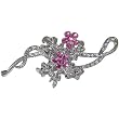 Pink Vine Flower Pin Brooch