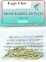 Eagle Claws Size 14 Brass Barrel Swivels - 12 pack