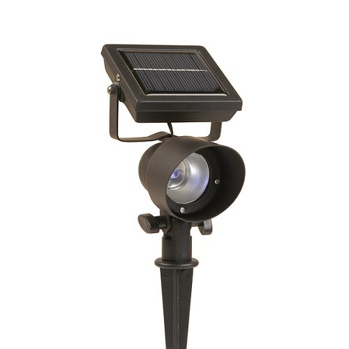 Black Brass Solar Spot Lantern