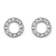 Sterling Silver Cubic Zirconia Circle Earrings