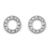 Tressa Sterling Silver Cubic Zirconia Circle Earrings