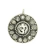 Rustic Finish Metal Om Pendant with Swirly Design