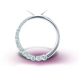 14K Platinum Journey Circle Diamond Pendant - GH SI - 0.25 Ct. - 1.00 Ct.