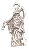 Inverted Cross Grim Reaper Real Pewter Pendant Necklace