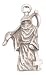 Inverted Cross Grim Reaper Real Pewter Pendant Necklace