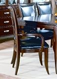 Home Elegance 589A Leather Arm Chair in Ebonized Cherry