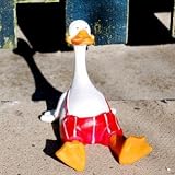 Coloured Resin Sitting Duck Garden Ornament