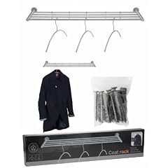 EDELSTAHL GARDEROBE WANDGARDEROBE 90 CM + 3 B�GEL NEU