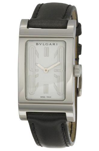 Bvlgari Men's BVLRT39SL Rettangolo White Dial Watch