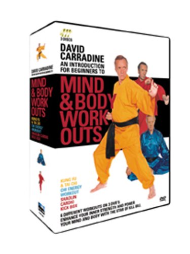 David Carradine - Mind & Body Workouts - 3 Disc Box Set (Kung Fu & Tai Chi / Chi Energy Workout /  Shaolin Cardio Kick Box) [DVD]
