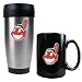 Cleveland Indians MLB Stainless Steel Travel Tumbler & Black Ceramic Mug Set - Primary Logo by Great American Products