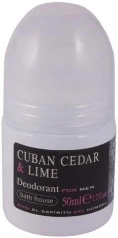 Bath House - Cuban Cedar &amp; Lime - Roll-On Deodorant 50ml - Latin, Warm &amp; Sultry by Bath House