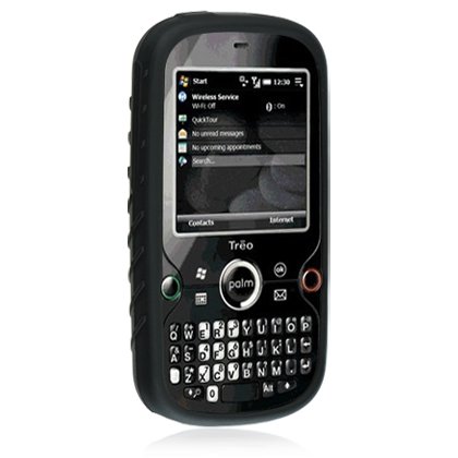 Black Premium Silicone Skin Snap-On Cover Hard Case Cell Phone Protector for Palm Treo Pro