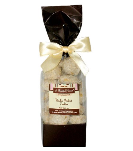 Sugar Free, Flour Free, Gluten Free, Wheat Free Vanilla Walnut Cookies - Powdered by A Bountiful Harvest