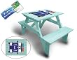 Lohasrus Kids Patio Picnic Table 15062- Non-toxic Stained Fir, for ages 2 to 5, 1 seated each side, Free Drawing Book