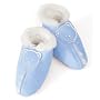 Kiddopotamus Faux Suede Sherpa Booties Small 0 - 6 Months, Blue